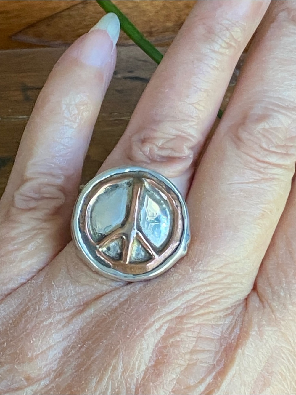 Mixed Media Peace & Love Ring - Picture 5 of 5